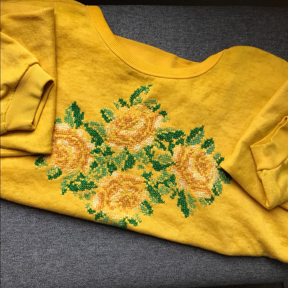 Harvest Yellow floral Sweater